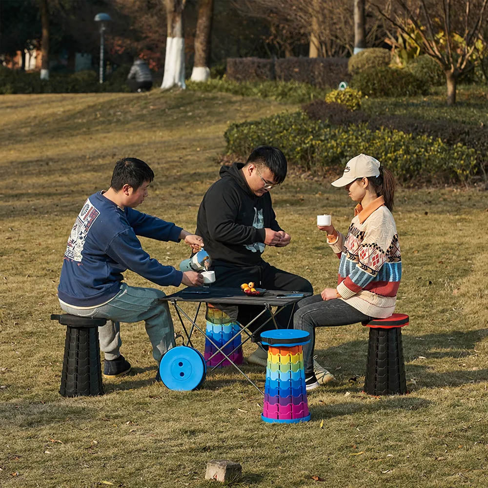 Adjustable Portable Folding Telescopic Stool