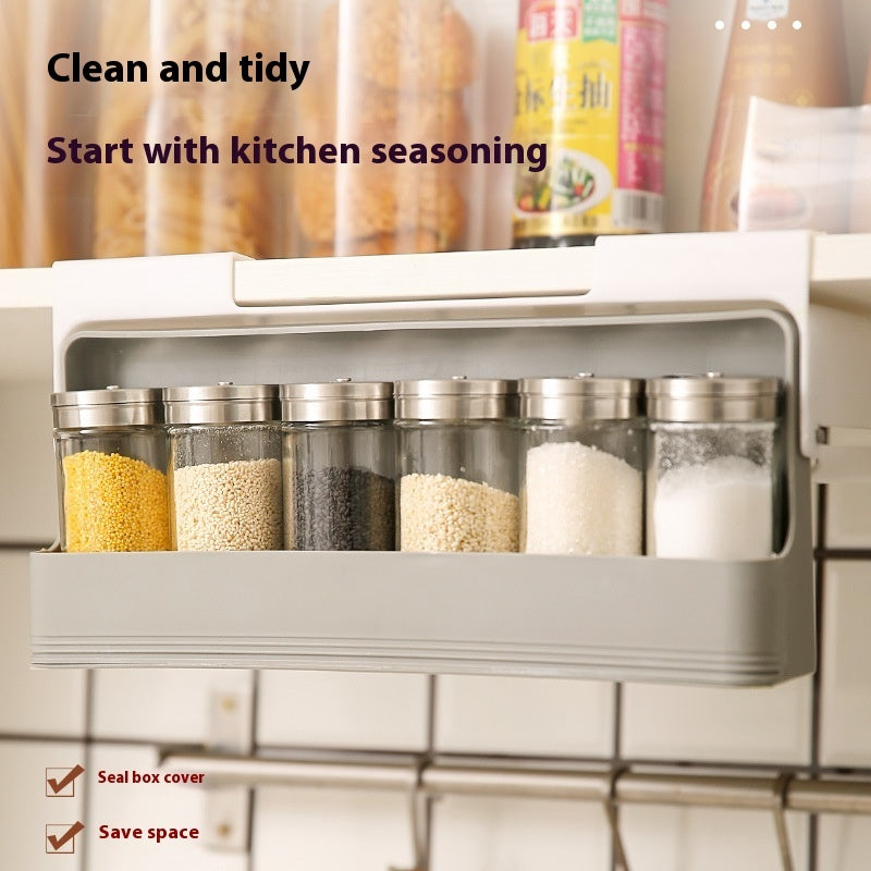 Seasoning Bottle Kitchen Hanging Storage Rack Household Punch-free Kitchen Gadgets