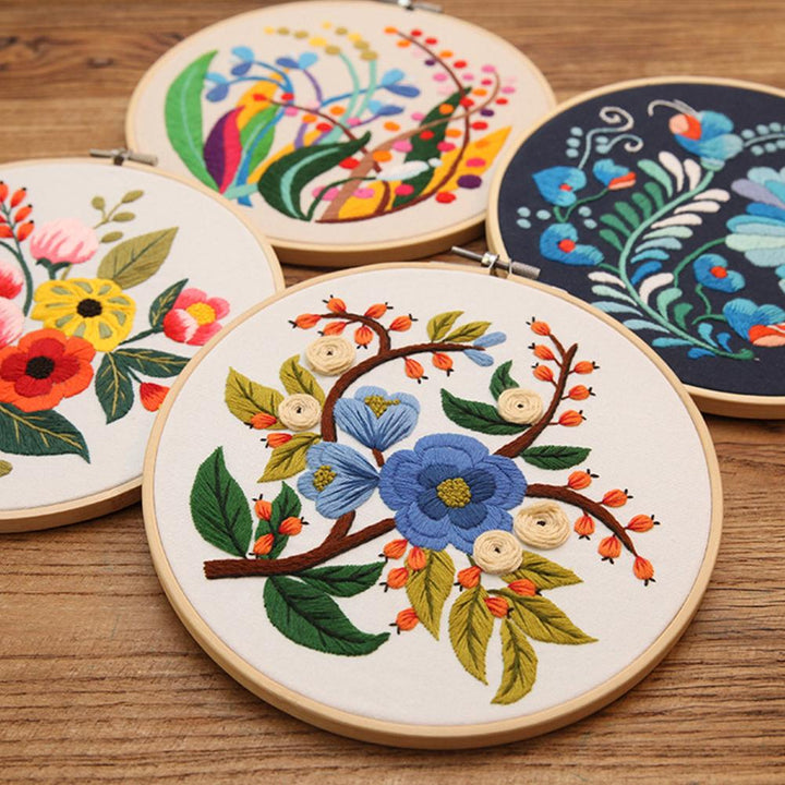 DIY Floral Embroidery Kit