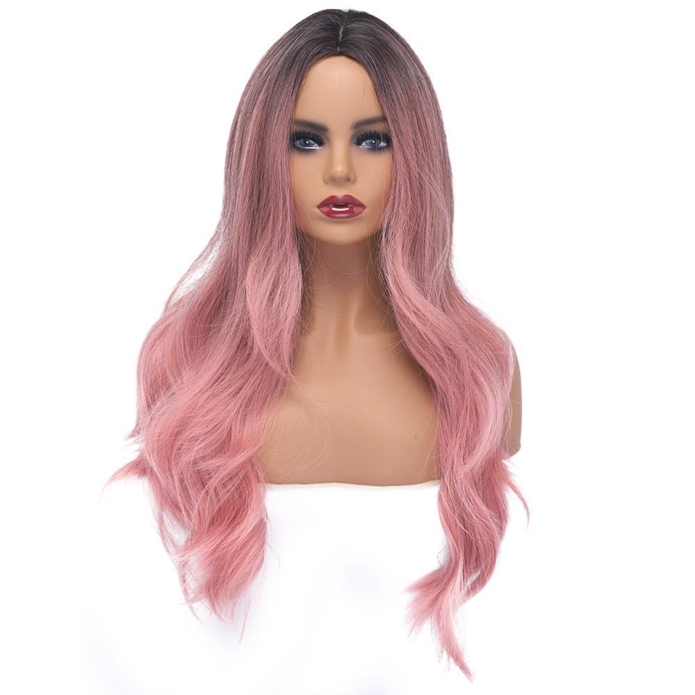 Chemical Fiber Wig Female Long Curly Hair