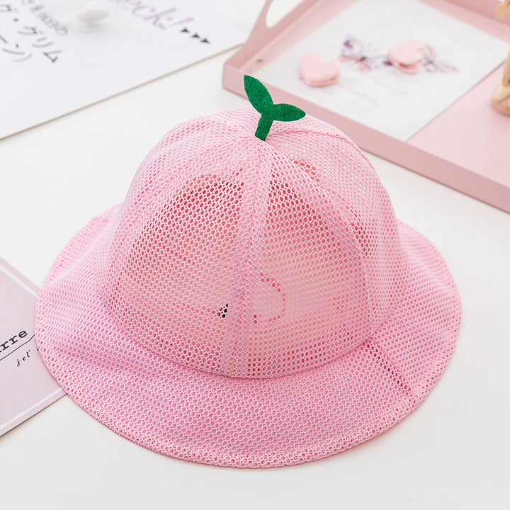 Korean Baby Summer Mesh Bucket Hat - Breathable Sprout Cap for Kids