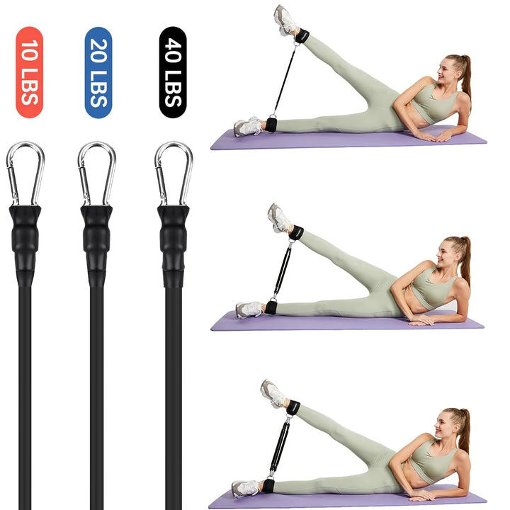 Ankle Resistance Bands with Adjustable Cuffs – Leg & Butt Workout Equipment