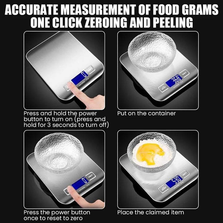 High-Precision 22lb/0.035oz Electronic Kitchen Scale for Baking