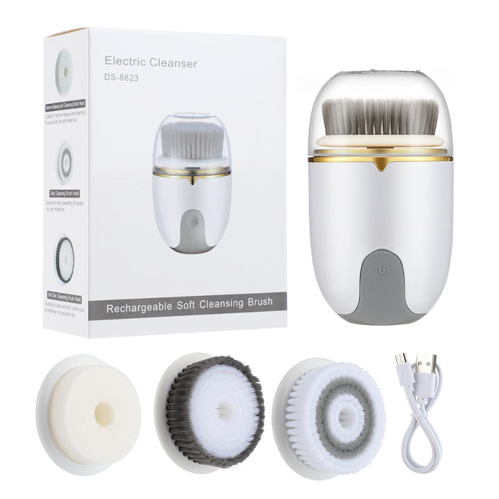 3-in-1 Rotating Facial Cleansing Brush - Deep Pore Skin Care & Massage