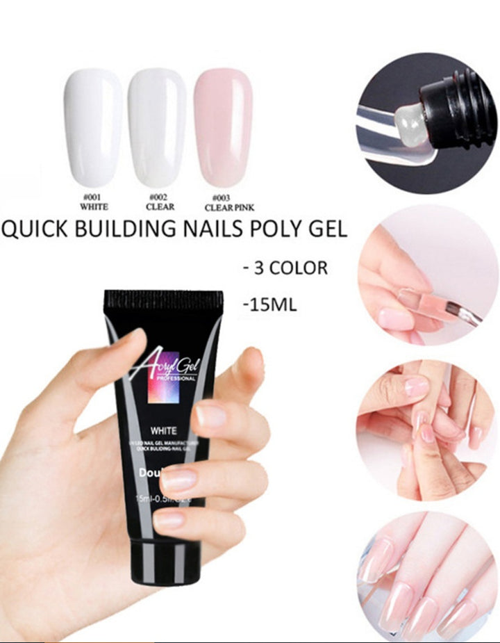 3 Color Polygel Pack  Mold Tips