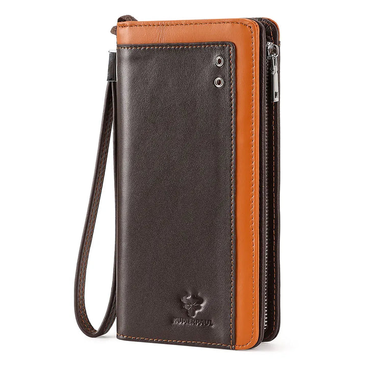 Men’s RFID Blocking Long Leather Wallet