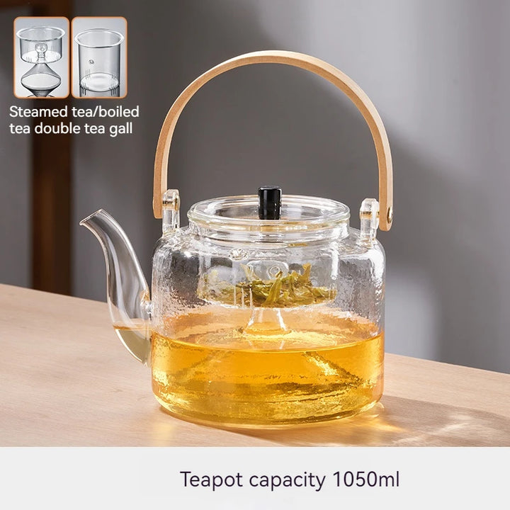 Chinese Steamed Glass Teapot Set