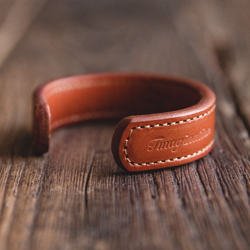 Handmade Leather Thunderbird Cuff Bracelet