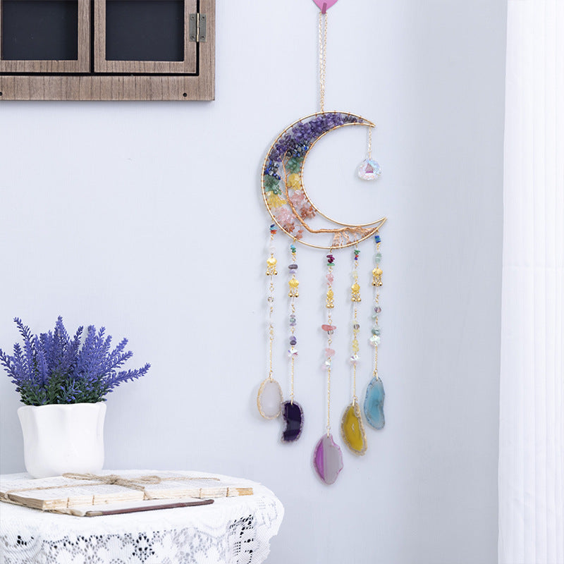 Natural Agate Crystal Crushed Stone Dream Catcher