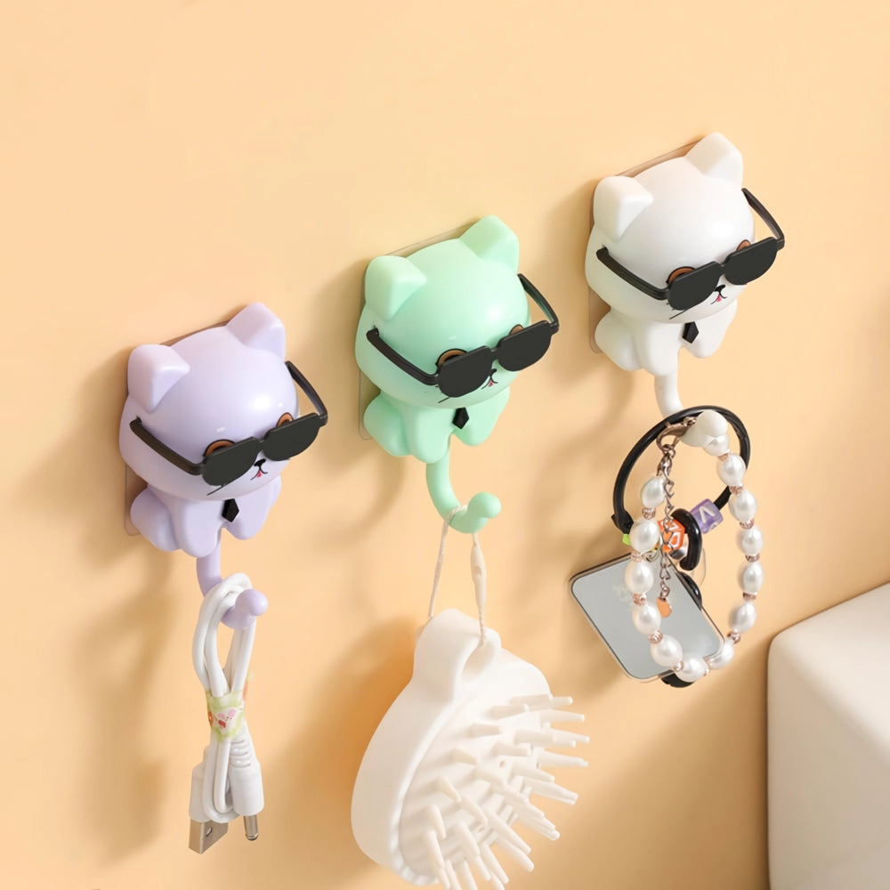 Adorable Cartoon Cat Coat Hook