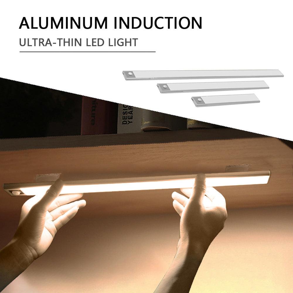 Motion Sensor LED Under Cabinet Light USB Rechargeable Wardrobe Closet Night Light For Kitchen Indoor Wall Lamps - Trendha