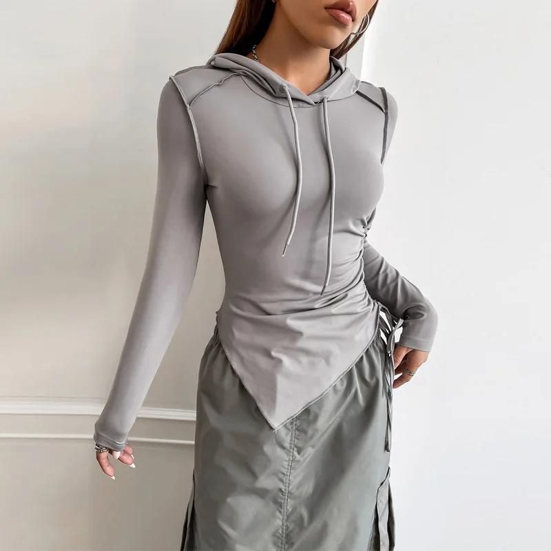 Slim-Fit Asymmetric Hooded Top