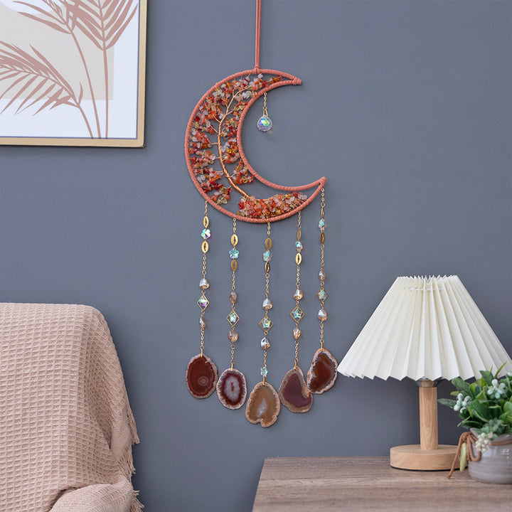 Natural Agate Crystal Crushed Stone Dream Catcher