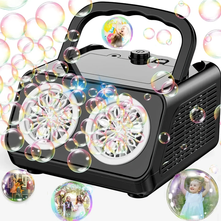High-Efficiency Bubble Machine with LED Lights