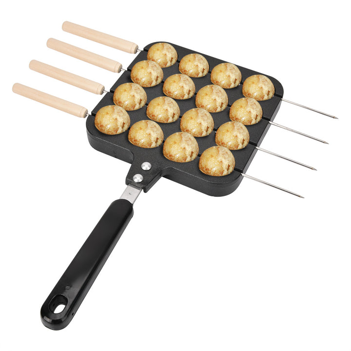 Household Hong Kong-Style Egg Waffle Pan Commercial Portable Gas Round Egg Waffle Machine Cake Cake Non-Stick Bakeware Baking Mold