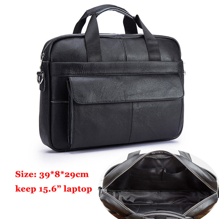 Genuine Leather Men's Top Layer Cowhide One-shoulder Messenger Bag