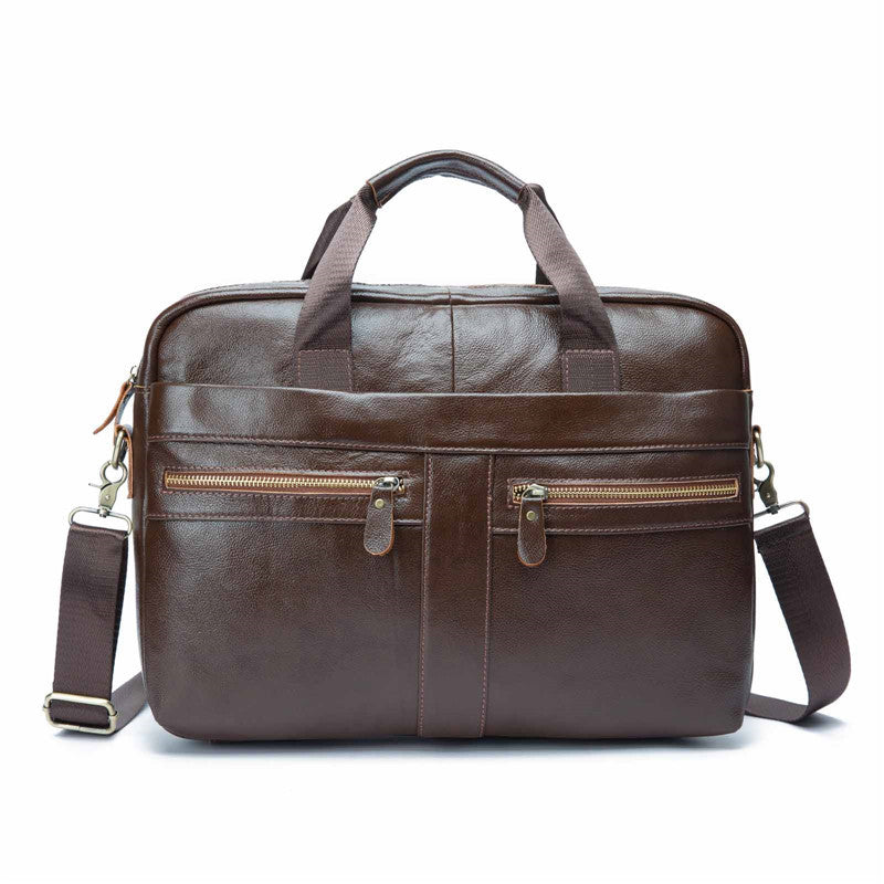 Genuine Leather Men's Top Layer Cowhide One-shoulder Messenger Bag