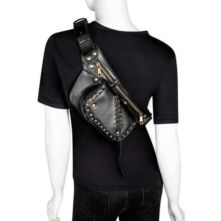 Steampunk One Shoulder Phone Messenger Bag