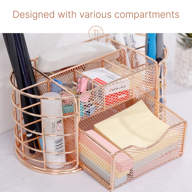 Metal Mesh Desktop Organizer