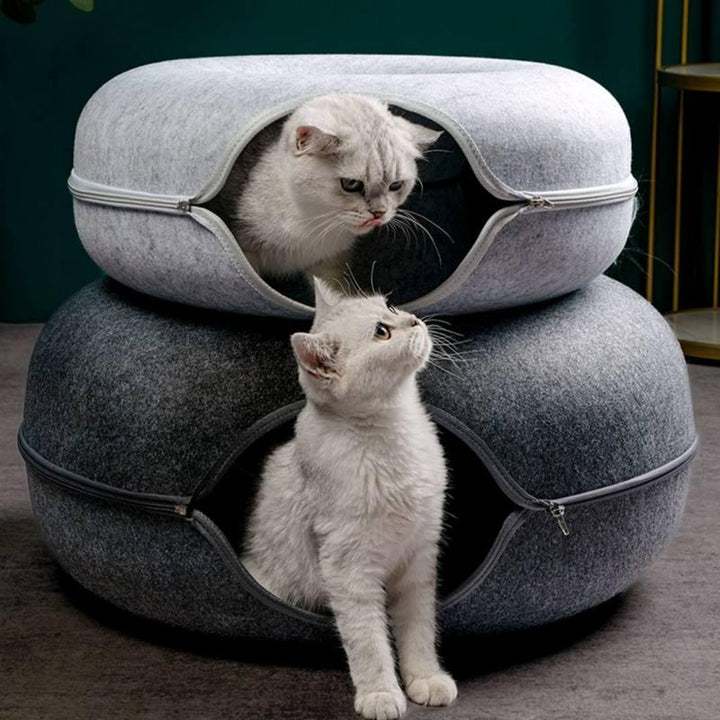 Foldable Felt Cat Tunnel Bed