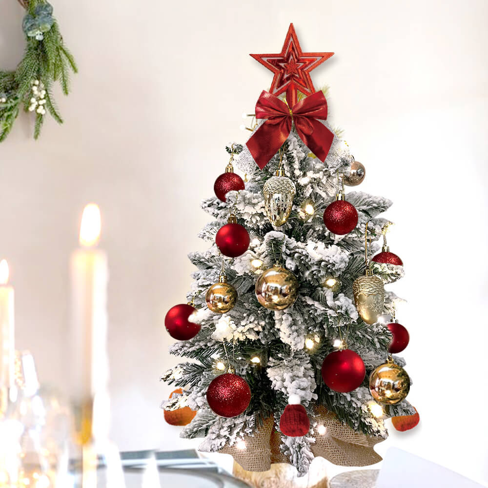 2 ft Tabletop Christmas Tree, Pink or Red
