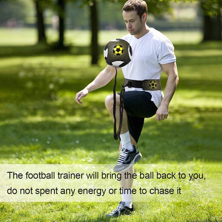 Soccer Training Solo Kick Practice Aid with Adjustable Waist Belt