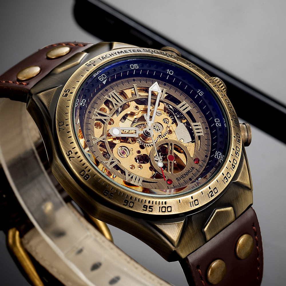 Men's Fashion Hollowed-out Automatic Mechanical Watch