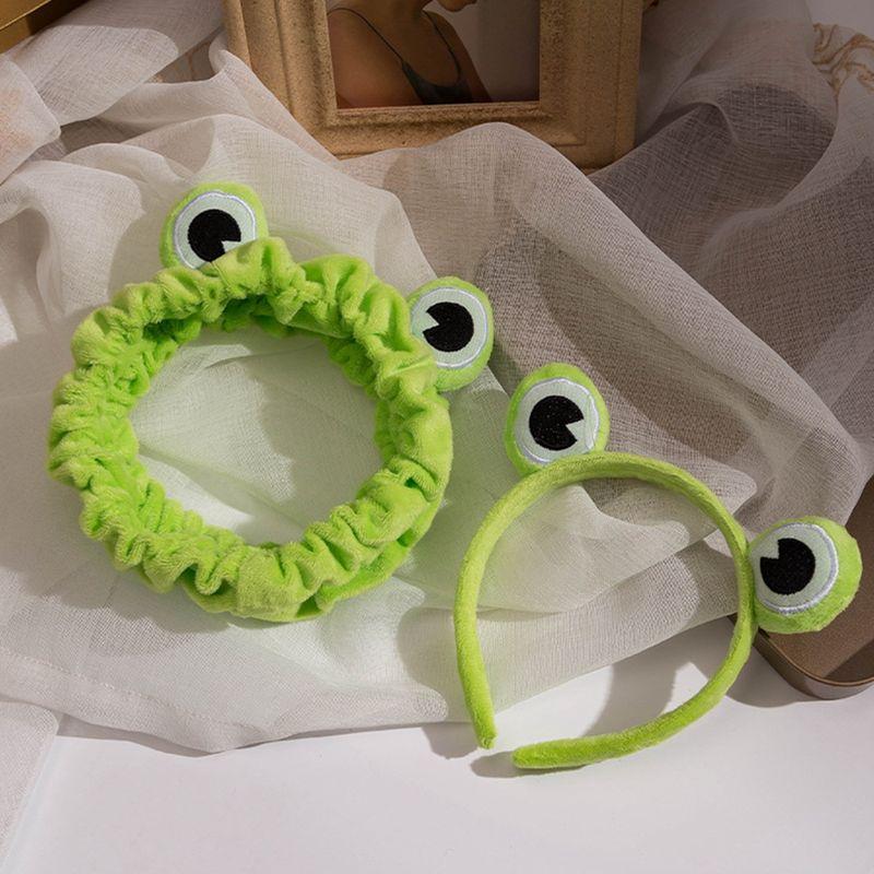 Frog Headband in Plush Elastic or Thin Band Styles