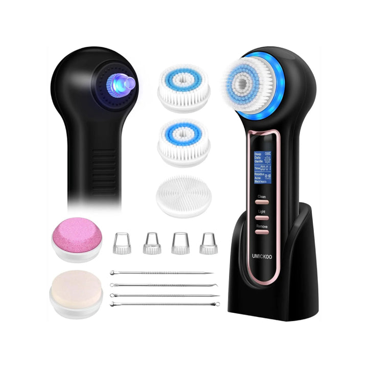 Electric Facial Cleansing Brush with Blackhead Remover and Pore Vacuum Cleaner