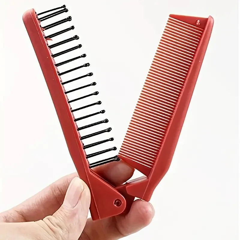 Mini Red Folding Pocket Comb