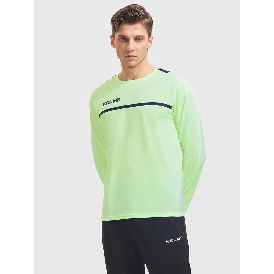 Men's Long Sleeve Football Training Top - Breathable Running Sports Shirt