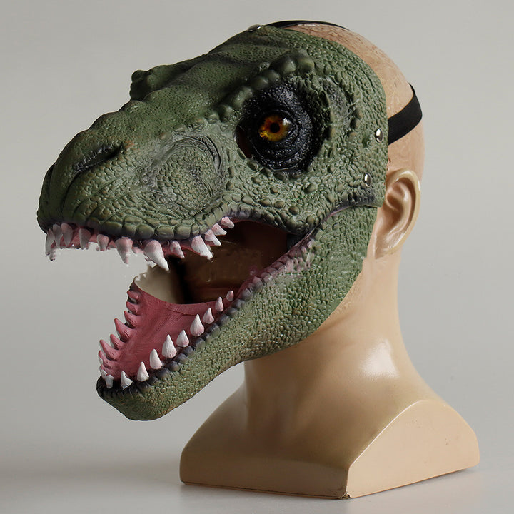 Dinosaur Moving Mouth Latex Mask Headgear Halloween Party Cos Props