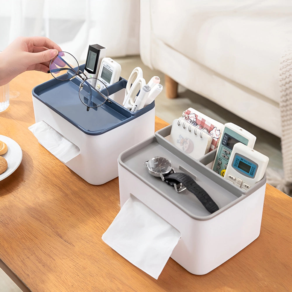 Multifunctional Tissue Box and Desk Organizer