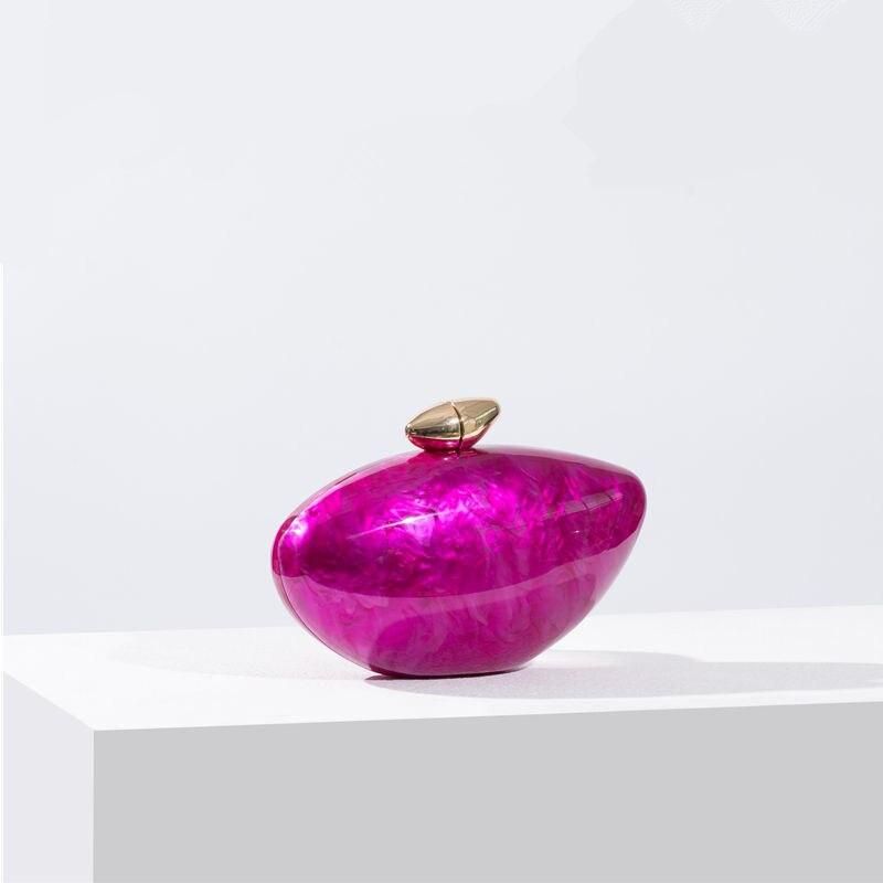 Luxury Acrylic Rose Shell Clutch