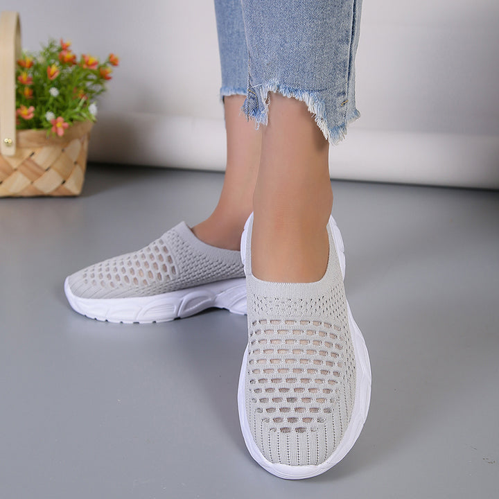 Women's Slip-On Mesh Platform Slippers