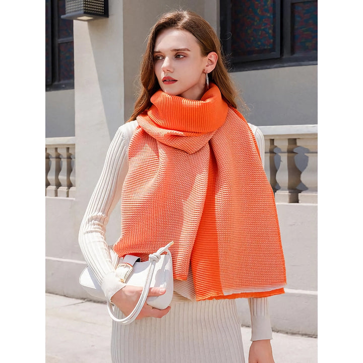 Knit Scarf Elegant Solid Pashmina Wrap Shawl