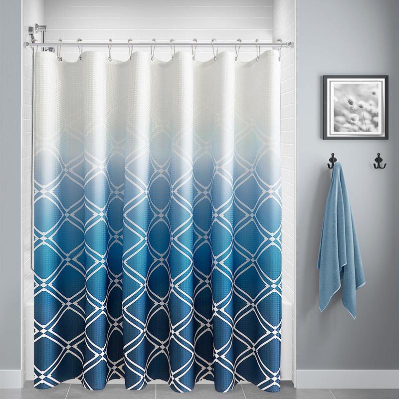 Geometric Gradient Waterproof Shower Curtain