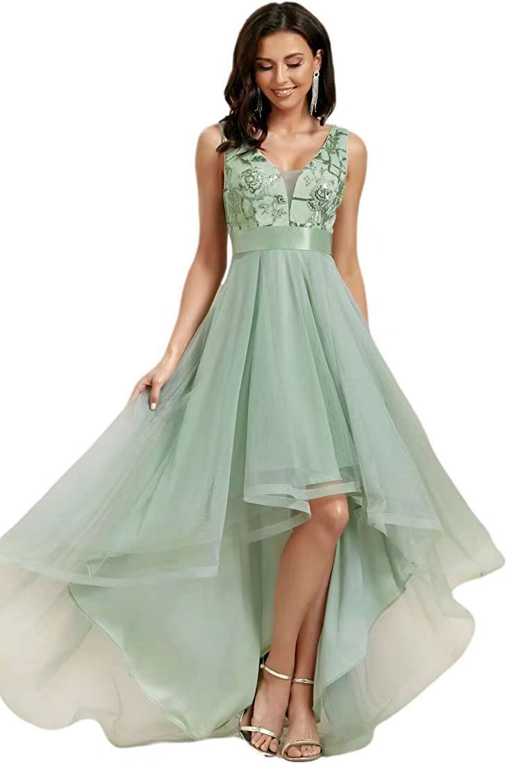 Bridesmaid Prom Evening Dress For Sequin Gauze Annual Meeting