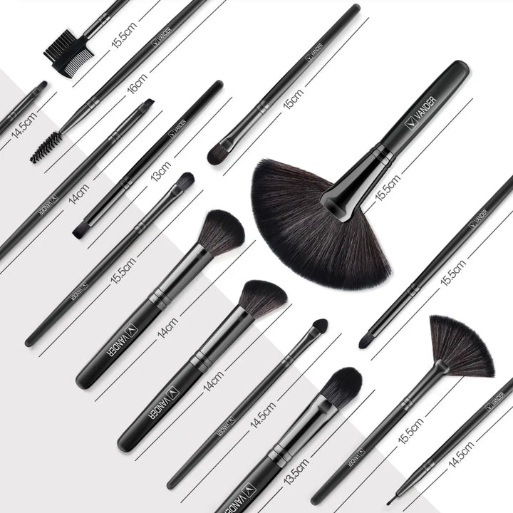 Professional 32-Piece Makeup Brush Set for Foundation, Blush, Eyeshadow & More with Case