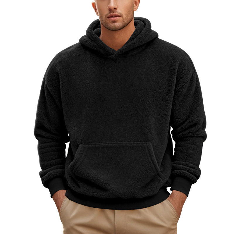 New Men's Double-sided Velvet Loose Sweater Men