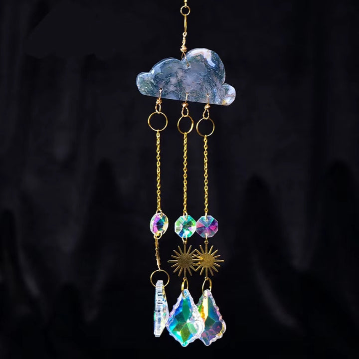 Crystal Cloud Sun Catcher Wind Chimes Christmas Pendant Pendant Chain