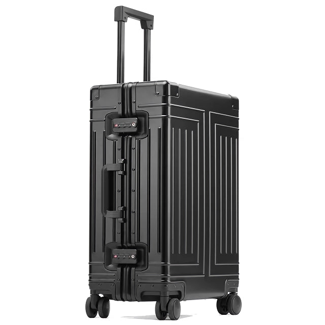 Aluminum Alloy Rolling Suitcase: Spinner Wheels, Lockable, Multiple Sizes