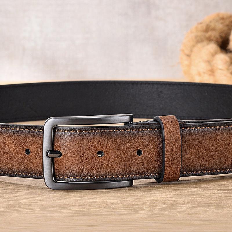 Vintage-Style PU Leather Belt for Men