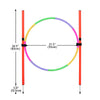Color + Type: Red Sticks &amp; Rainbow Hoop