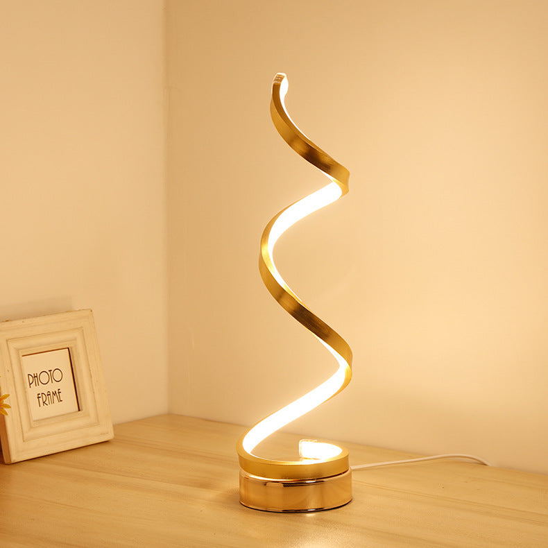 Bedside Table Lamp with Plug-In and USB Options