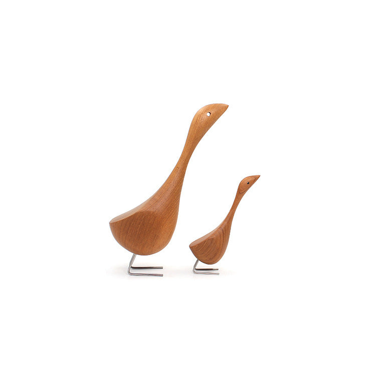 Desktop Creative Home Decoration Swan Wooden Ornaments