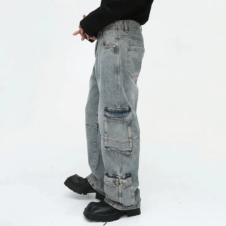 Casual Denim Cargo Pants