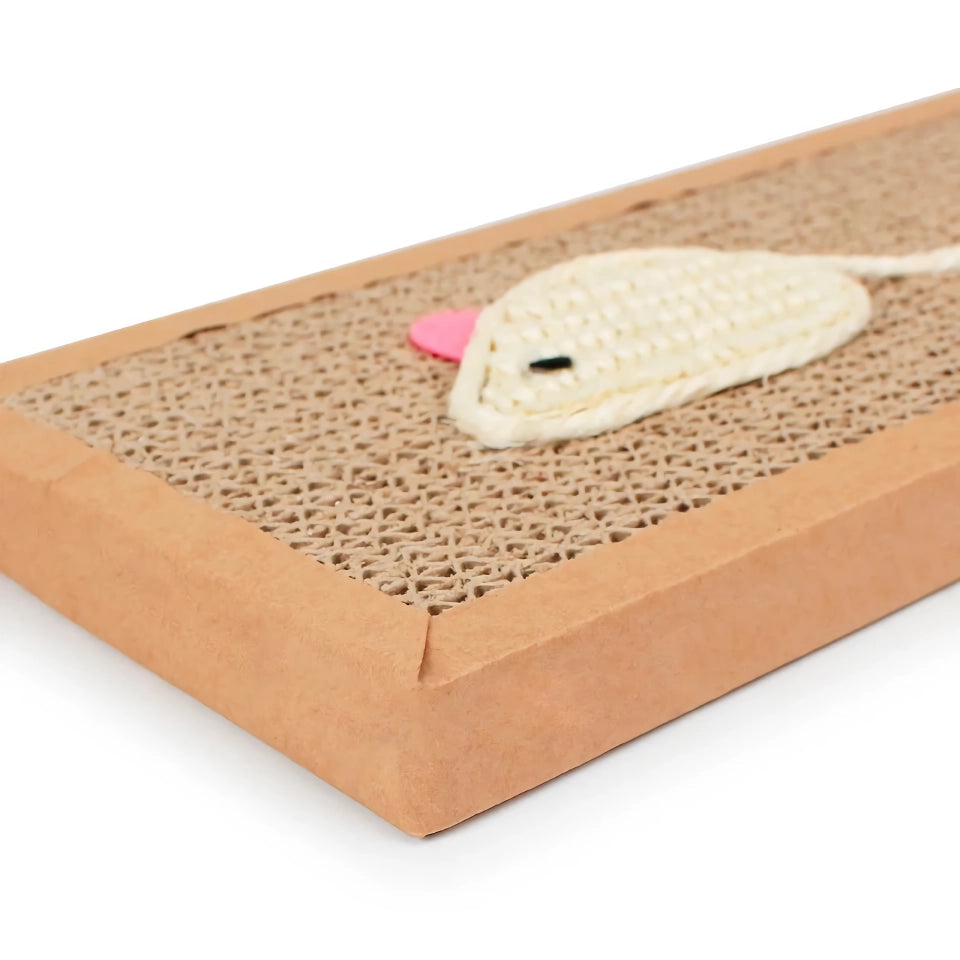 Sisal Mice Cat Scratcher – Durable Corrugated Cardboard Pad for Cats