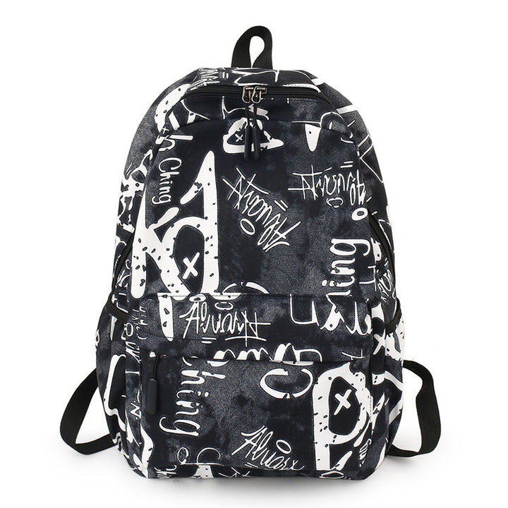 New Fashion Personalized Graffiti Large Capacity Canvas Backpack