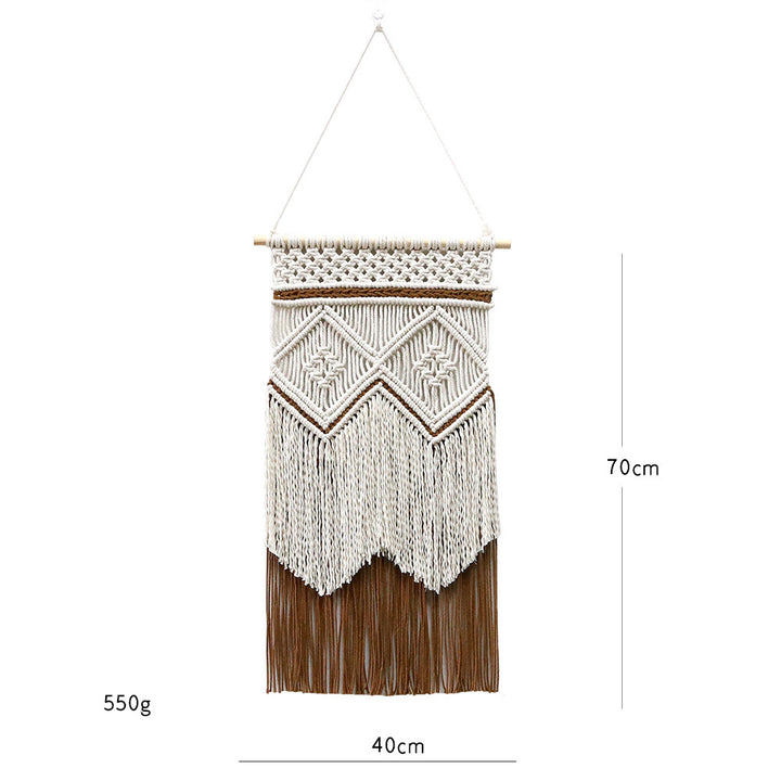 Living Room Decorative Wall Hangings Hand-woven Tapestry Tassel Cotton String Production